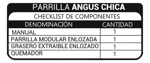 Parrilla gas Tromen Angus chica acero inoxidable color negro