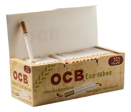 Tubos Ocb Orgânico Para Preencher Com Filtro Caixa C/250