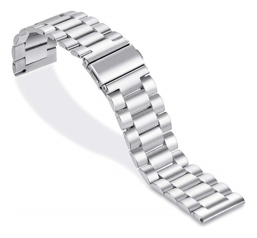 Correa Acero Inoxidable Para Smartwatch Chibear Mujer Zl02 Plateado 2.2 Cm