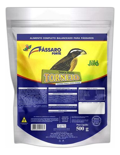 Trinca Ferro Torneio Passaro Forte 500g Sabor Jiló