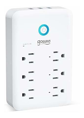 Gosund Extensor Pared Conector Multi Wifi Puerto Usb Alexa