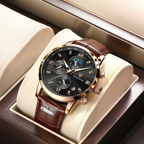 . . Reloj Original De Moda For Hombre Con Correa De Cuero