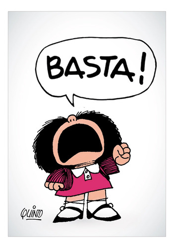 Lamina Autoadhesiva - Mafalda Basta! 21 X 29 Cm - Precio 2 X