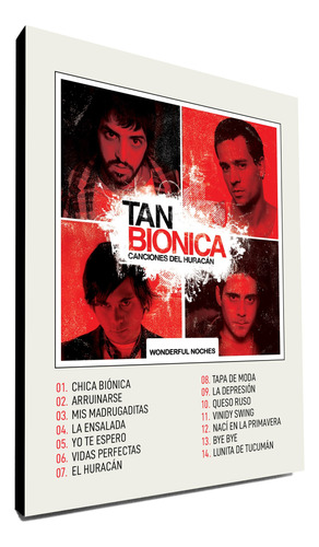 Cuadro Tan Bionica Canciones Del Huracan Album 40x30 Cm