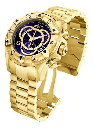 Relógio Invicta Reserve Excursion 6469 Dourado Azul 18k +