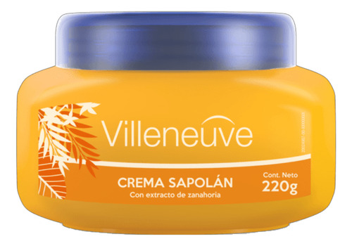Crema Sapolan Villenueve 220g Con Extracto De Zanahoria 