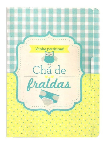 100 Convites De Chá De Fraldas (bebê) Menino - Ref. 301