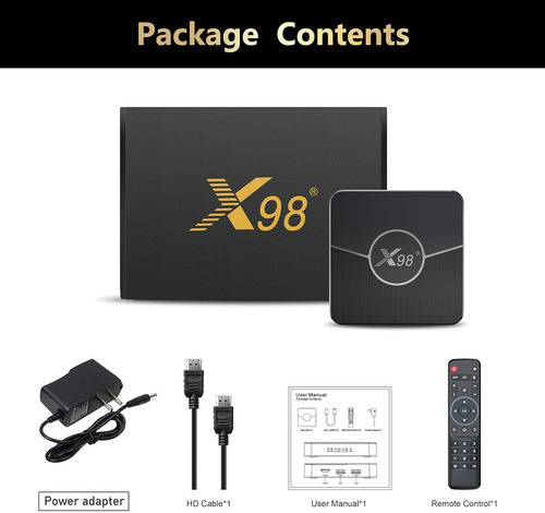 Android 110 Tv Box, X98 Más Amlogic S905w2 Quad Core Ram 4k