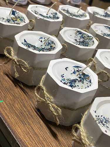 Velas Aromaticas Recuerdo Festejo Boda Xv Años Bautizo 20pz