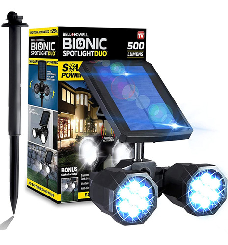 Bell+howell Bionic Spotlight Duo Deluxe - Luces Solares Para