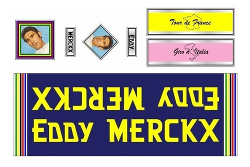 Adesivos Para Bicicleta Eddy Merckx - Frete Grátis Vtg81