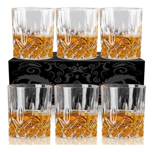 Juego De 6 Vasos De Whisky Opayly, Vasos Rocks, Vasos Antigu