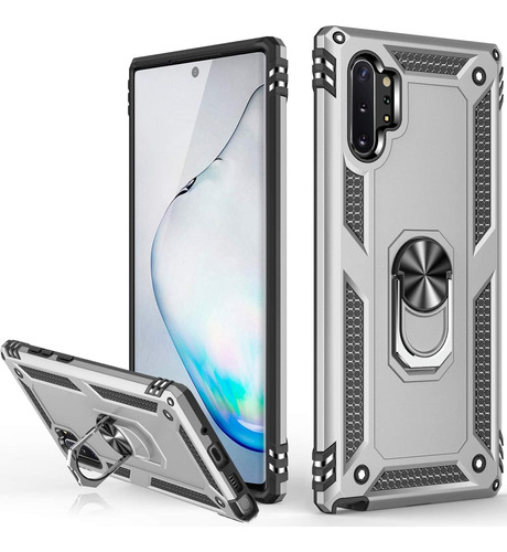 Funda Galaxy Note 10 Plus Lumarke Kickstand Silver