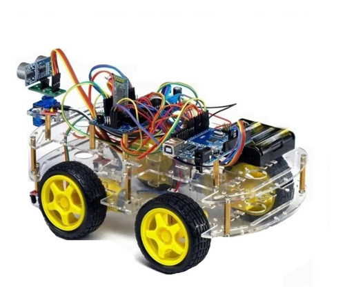 Auto Robot Inteligente 4wd Bluetooth Compatible Con Arduino