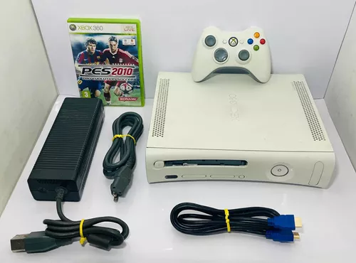 Xbox 360 Arcade Rgh E Lt 3.0 Ssd 240gb + 2 Controles Com 35 Jogos Na Memoria