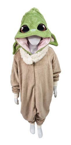 Pijama Macacão Pelúcia Kigurumi Baby Yoda Star Wars Original