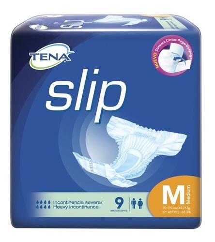 Pañal Tena Slip Adulto Talla M 9 Unidades