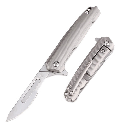 Samior S099 Highend Cnc Titanium Mini Flipper Scalpel - Cuch