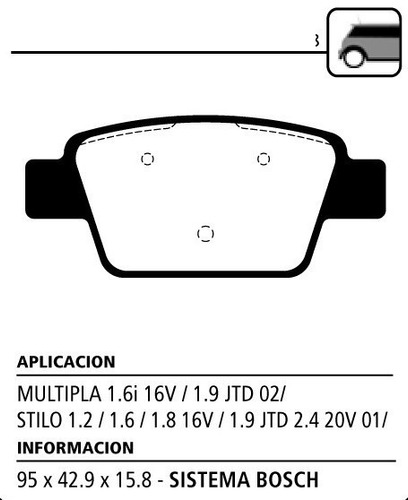 Juego Pastillas De Freno Litton Stilo Multi Wagon Desde 03