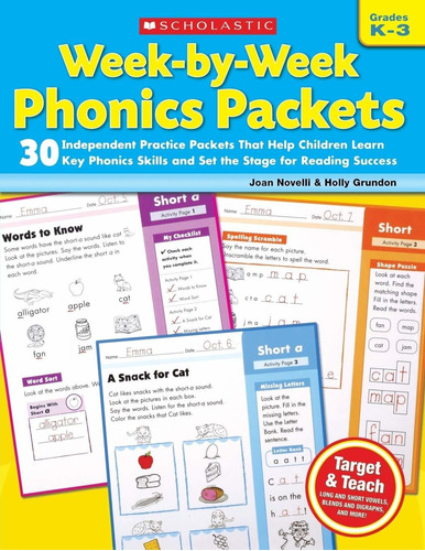 Libro Week-by-week Phonics Packets: Grades K-3 Nuevo