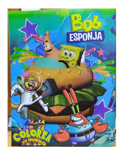 Bob Esponja Patricio Paq 10 Libros Colorear Iluminar Nickjr