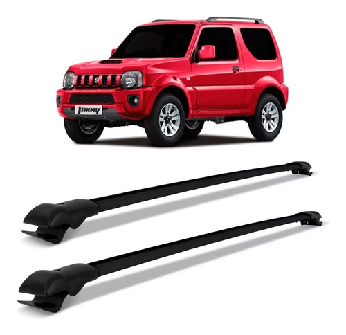 Travessa Rack Teto Suzuki Jimny  2001 A 2017 Aluminio Preto