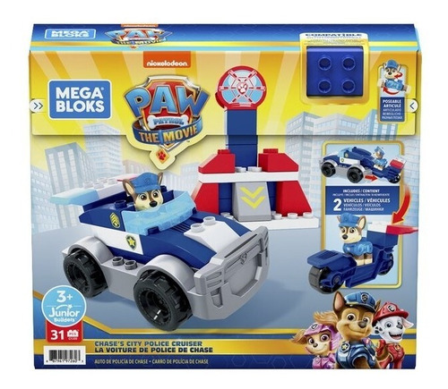 Mega Bloks Paw Patrol Chase City Police Cruise Carro Policia