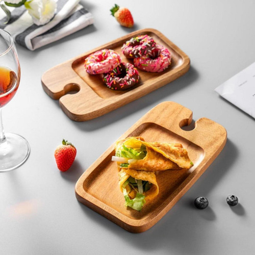 Tabla Para Servir Aperitivos Y Vino Con Soporte Para Vino,