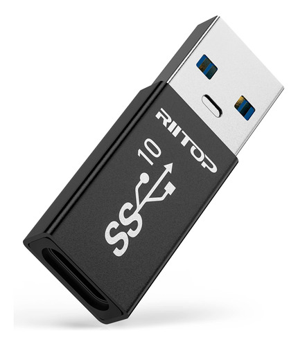 Riitop Adaptador Usb 3.1 A A C [doble Cara 10 Gbps], Conecto