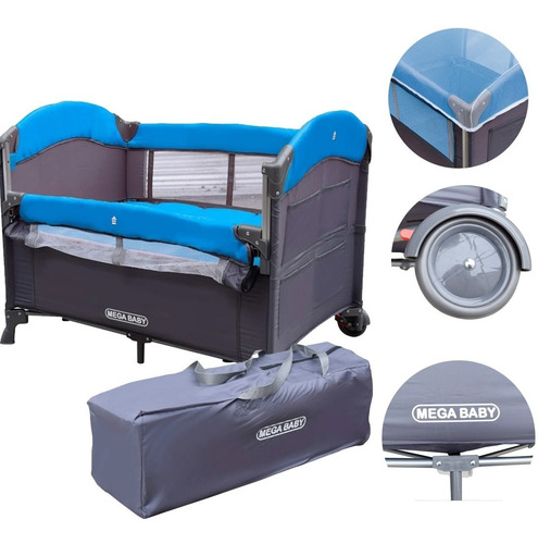 Practicuna Colecho Bebés Mega Baby Geminis Doble Altura