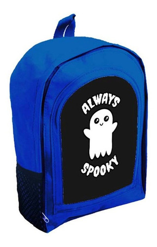 Mochila Azul Infantil  Nena Nene Halloween Miedo Tt28