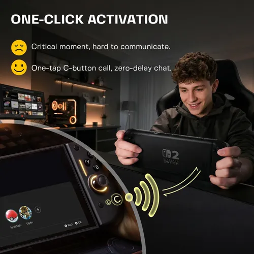 Joypad Sem Fio Nyxi Hyperion 3 Para Switch2 Com 9-gyroh Pret Preto