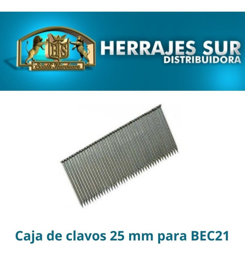 Imagen 2 de 7 de Caja 5000 Clavos 25 Mm P/clavadora Bec21 Barovo Bcc25