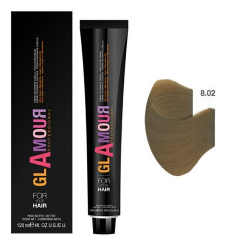 Tinte Glamour 8.02 Rubio Claro Natural Plus De 120ml + Agua 