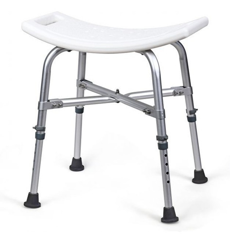 Silla Para Ducha Aluminio Altura Regulable, Reforzada 135 Kg