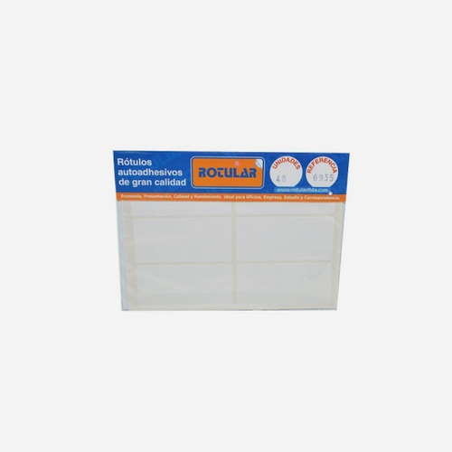 Rotulo Autoadhesivo Blanco 69x35mm X 48 Pcs - Ref. 69-35