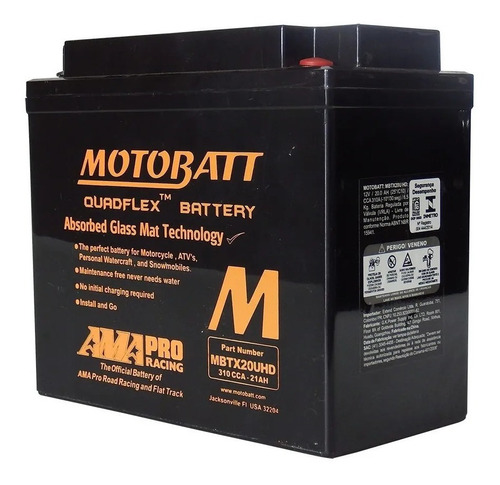 Bateria De Harley Davidson Motobatt Mbtx20u Hd Dyna Softail