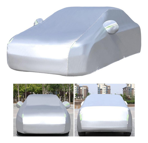 Cubierta Completa De Coche Protector Solar 2 Capas De Plata