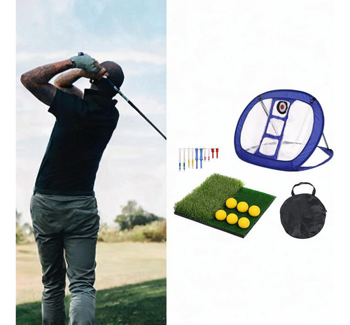 Neta De Práctica De Golf, De Golpes De Golf Con Target Mat