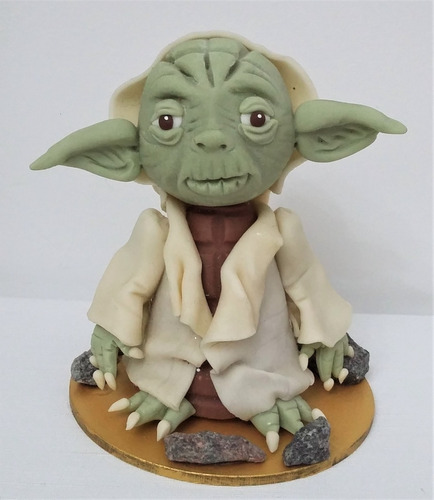 Adorno Para Torta Yoda Star Wars En Porcelana Fria