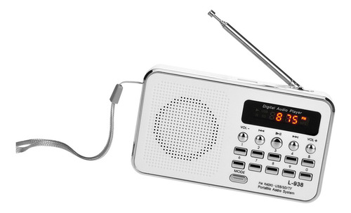 L-938 Mini Fm Radio Digital Portátil 3w Altavoz Estéreo Mp3