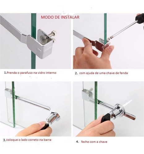 Fechadura Para Vitrine, Freezer, Cristaleira Trava Jacaré
