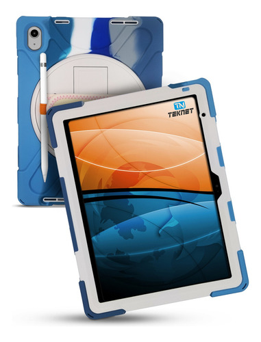 Teknet Funda Correa Para iPad 10 Gen 10.9 2022 Rudo Case Color Azul Colores