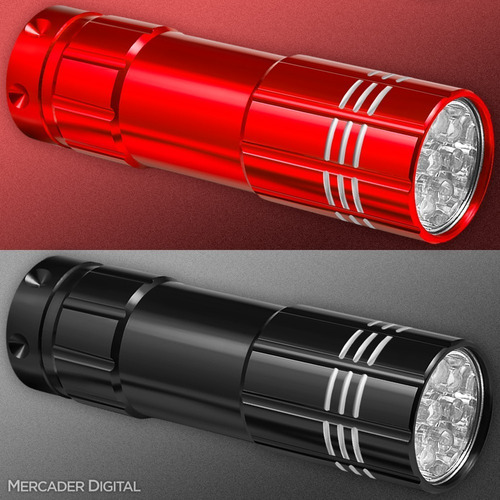 3 Pzs Linterna Uv Luz Negra Ultravioleta Lámpara 9 Leds