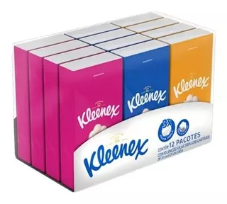 Lenços De Papel Descartáveis Kleenex 10 Pacotes - 120 Unid