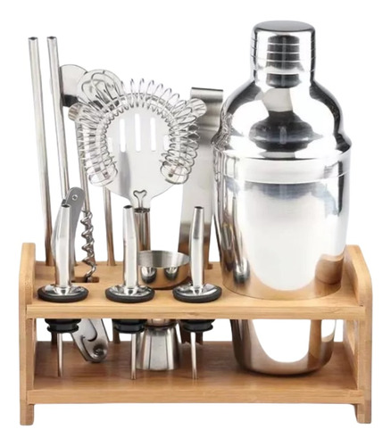 Kit De Bartender 550ml 13 Piezas Shaker Cocktail Bar Set