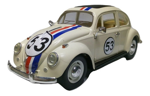 Herbie Custom Vw Sedan 1967 Esc:1/24 Kinsmart Cupido Motori Color Beige