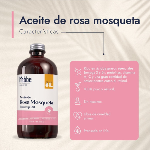 Imagen 6 de 9 de Aceite De Rosa Mosqueta + Aceite De Jojoba 500 Ml