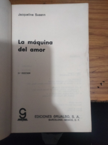 La Máquina Del Amor. Jacqueline Susann. Dos Libros (Usado)