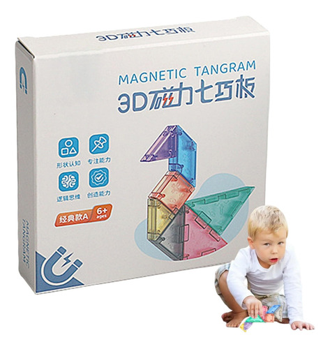 Rompecabezas Magnético Tangram, Portátil